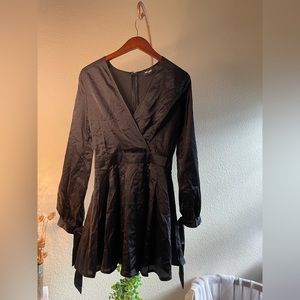 Black dress with wrist ties